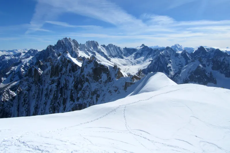 Le massif de l'Aiguille Verte à Chamonix
