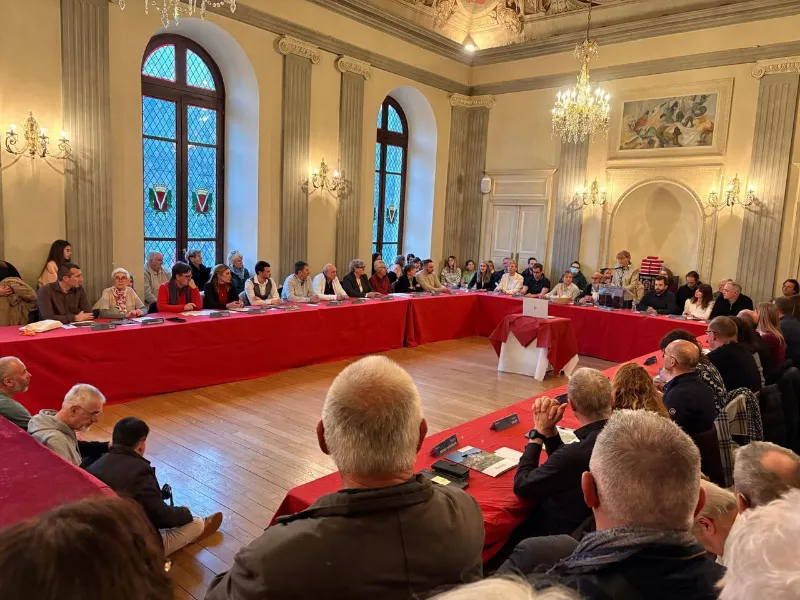 La salle du conseil municipal de la mairie de Sallanches