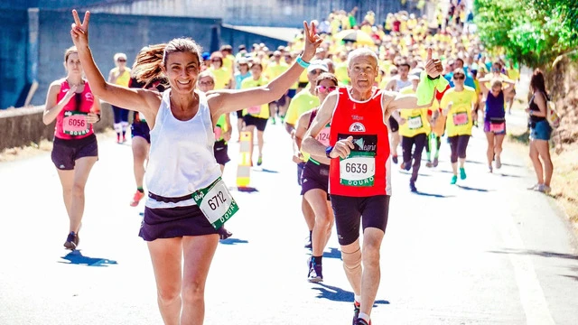 Coureurs lors de la Corrida de la Saint-Maurice à Magland