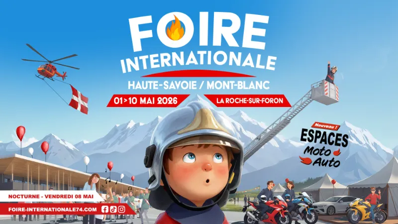 Allées bondées du parc des expositions Rochexpo lors de la Foire Haute-Savoie Mont-Blanc