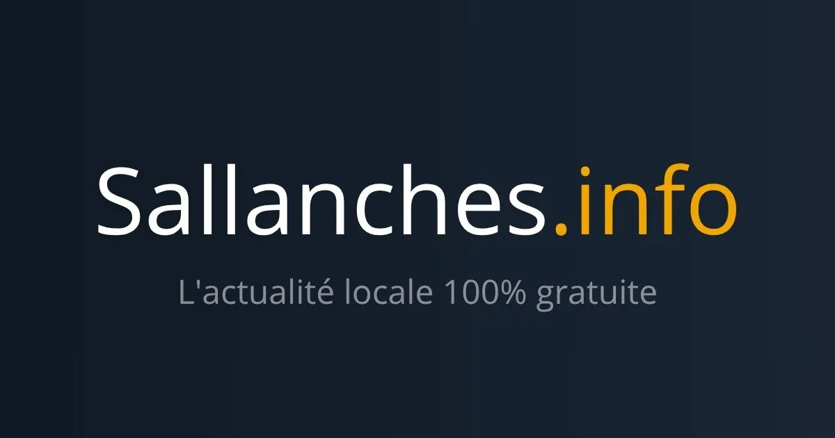 Vue du centre-ville de Sallanches avec le Mont-Blanc en arrière-plan