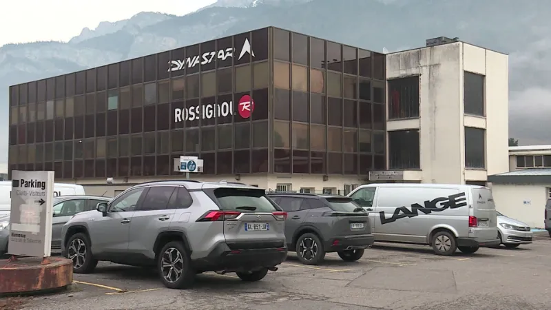 Entrée de l'ancien site de l'usine Dynastar à Sallanches