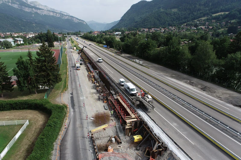 Travaux sur l'autoroute A40 par l'ATMB